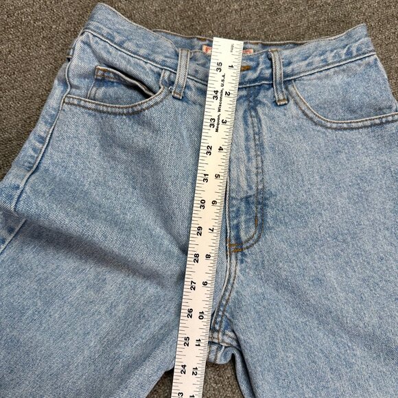 1990s Vintage Guess High Waisted Light Wash Jean Denim Shorts Bermuda Sz 28 - Picture 5 of 6